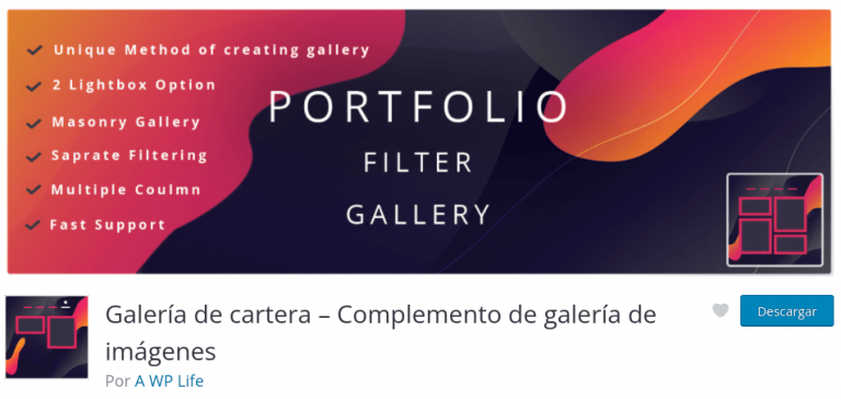 Portfolio Gallery Image Gallery Plugin wordpress