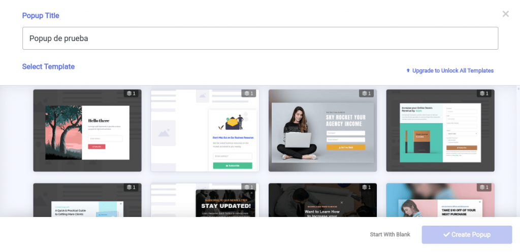 brave popups plantillas