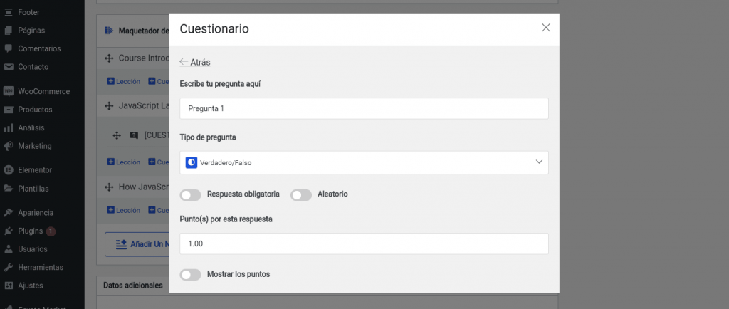 edubin wordpress cuestionarios