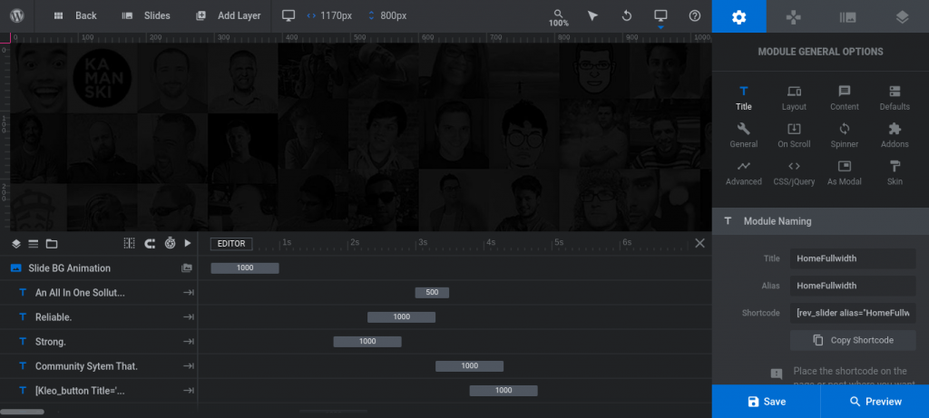 kleo slider revolution wordpress