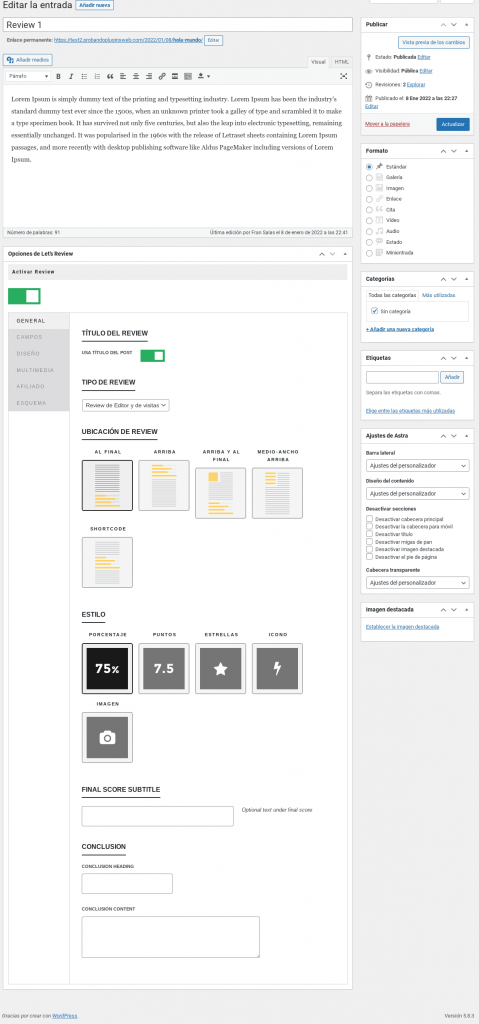 lets review wordpress plugin general
