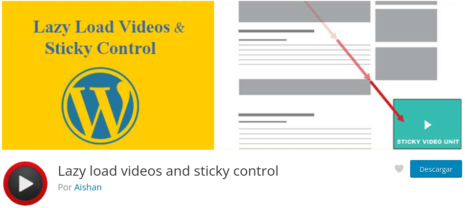 video fijo al hacer scroll wordpress plugin