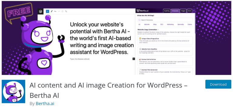 bertha ai wordpress plugin