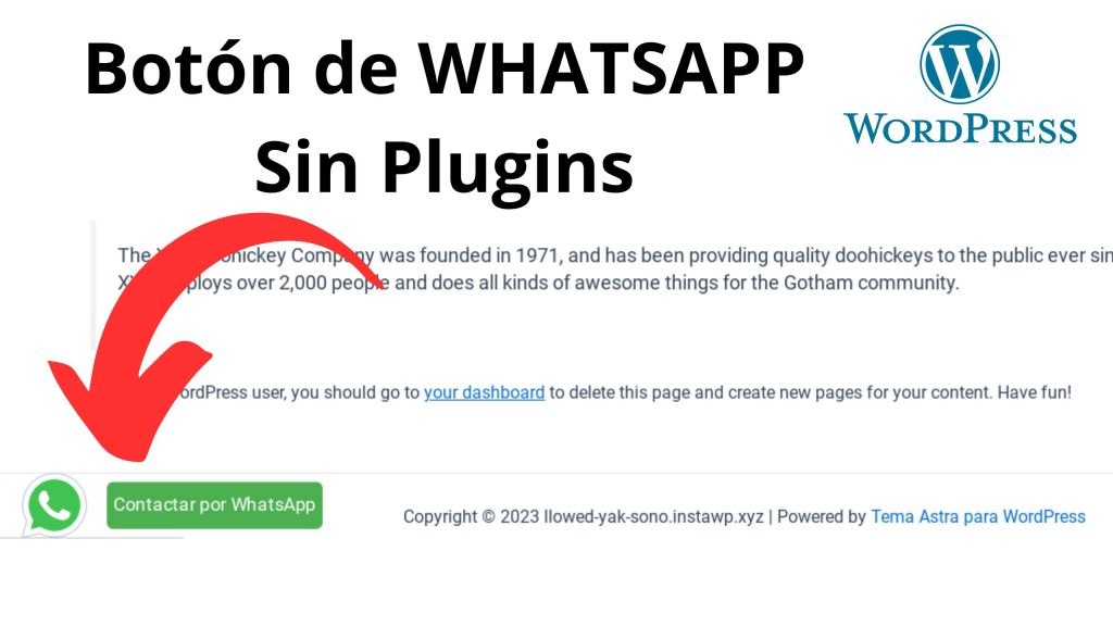 botón de whatsapp sin plugins wordpress