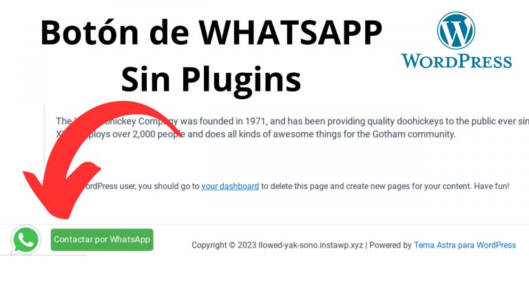 botón de whatsapp sin plugins wordpress