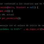 ✅ Crear un SHORTCODE que oculte contenido a NO REGISTRADOS (Sin plugins)