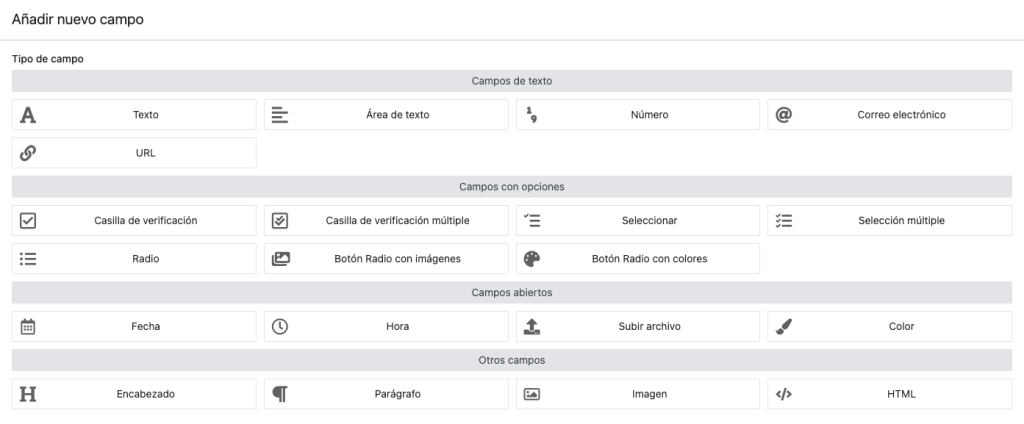 campos perspnalizados flexible product fields woocommerce