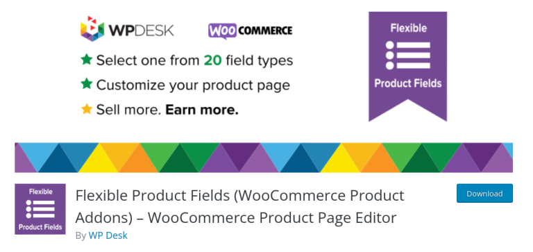 flexible product fields woocommerce