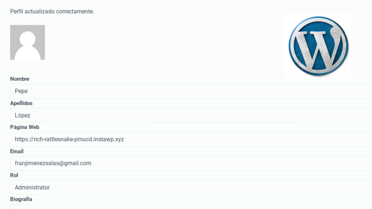 Los usuarios editan sus datos front end wordpress