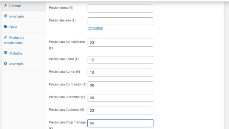 cantidad predeterminada woocommerce