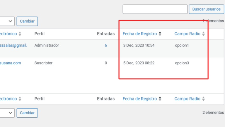 columnas personalizadas ususarios wordpress