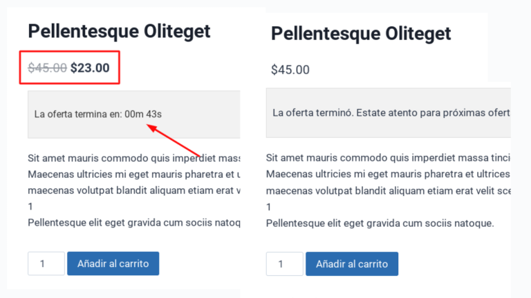 ofertas temporales con contador wordpress woocommerce sin plugins