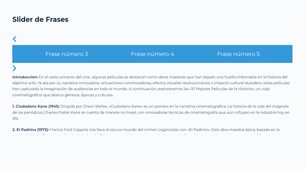 slider de texto automáticos wordpress sin plugins