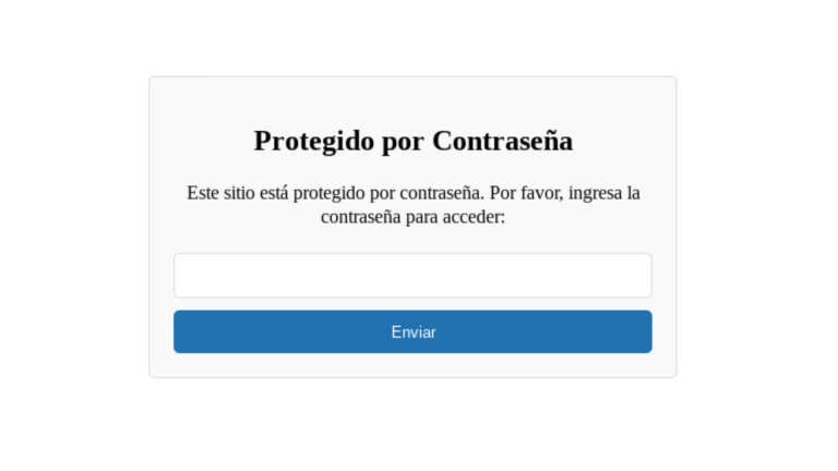 wordpress privado con contraseña