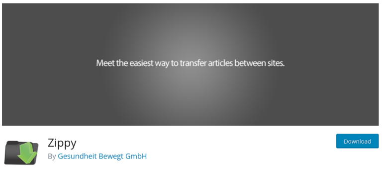 Exportar e Importar Entradas o Páginas con Imágenes en WordPress Zippy Plugin