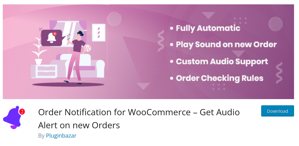 Order Notification for WooCommerce – Get Audio Alert on new Orders