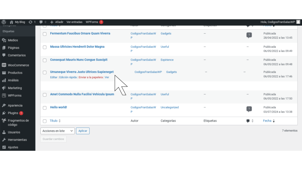 Reordenar Entradas, Páginas y Productos (Arrastrar/Soltar) Sin Plugins [WordPress]