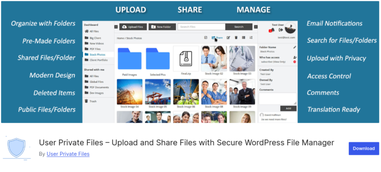 user private files wordpress plugin