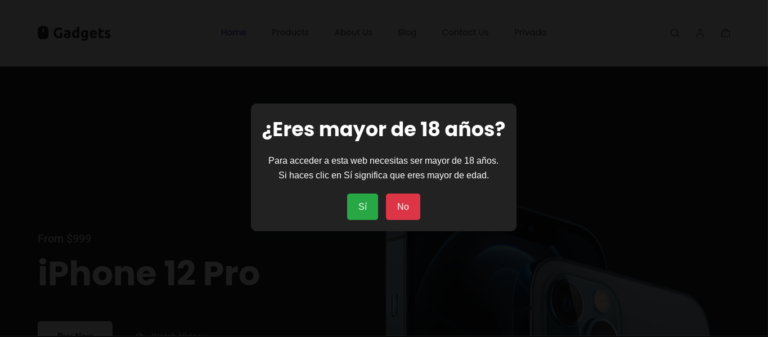 implementar mayoria de edad wordpress