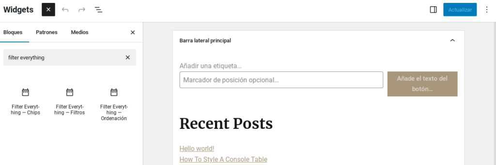 Guía Completa para Configurar y Usar el Plugin Filter Everything en WordPress y WooCommerce widgets