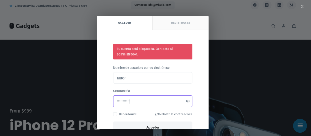 bloquear usuarios wordpress sin plugins