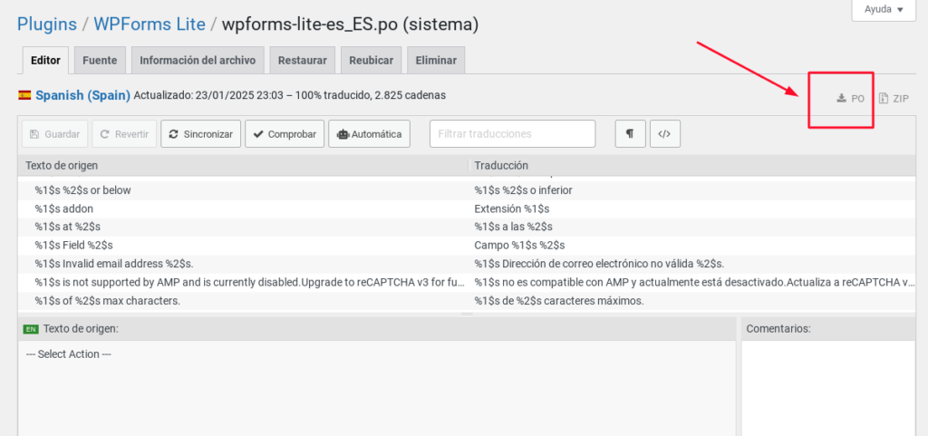archivos po mo wordpress traduccion