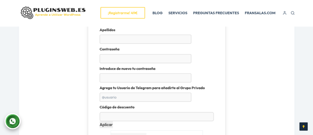 campo personalizado registro restrict content pro