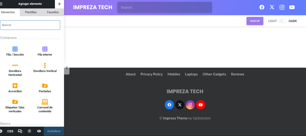 impreza builder