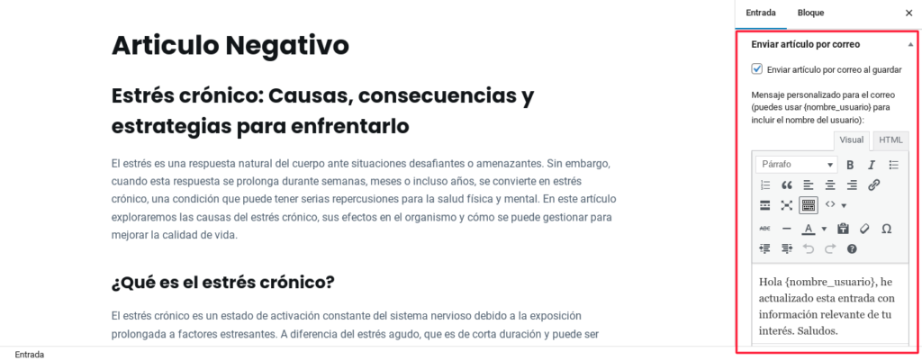 wsletter wordpress