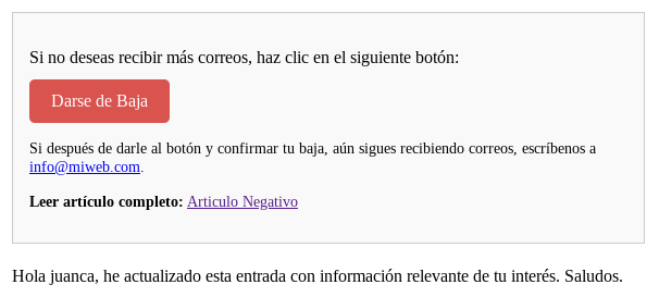 notificar usuarios contenido nuevo wordpress