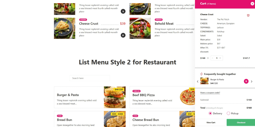 wpcafe menu wordpress