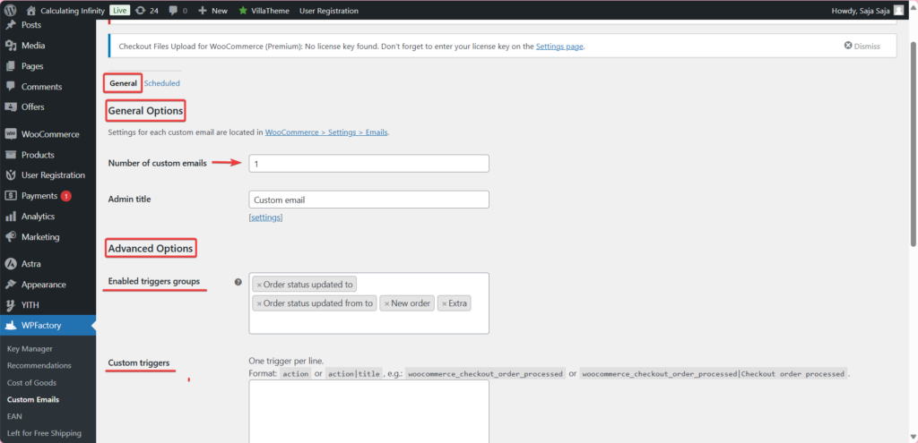 Additional Custom Emails & Recipients for WooCommerce plugin