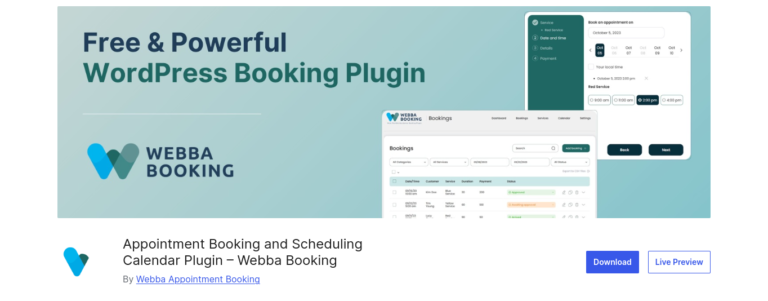 Appointment Booking and Scheduling Calendar Plugin – Webba Booking