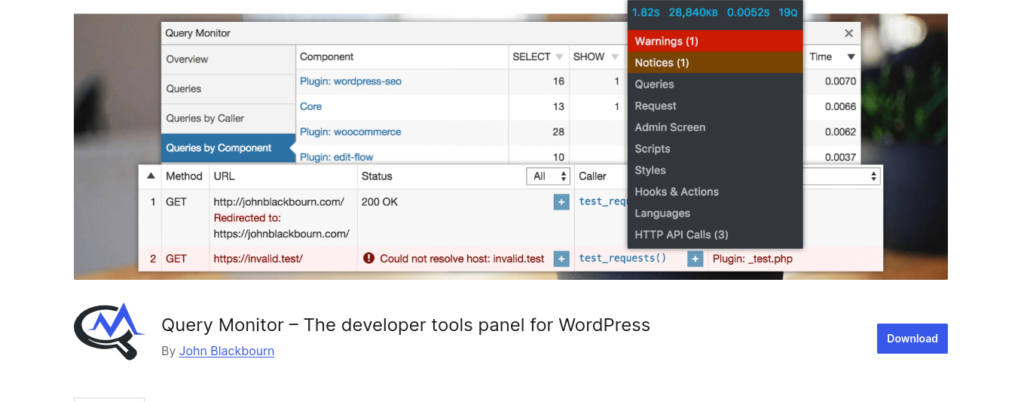 Query Monitor – The developer tools panel for WordPress