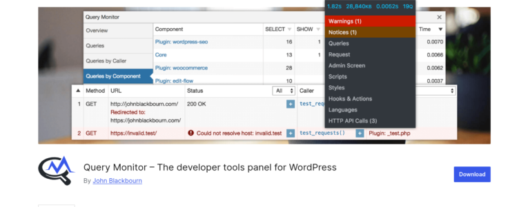 Query Monitor – The developer tools panel for WordPress