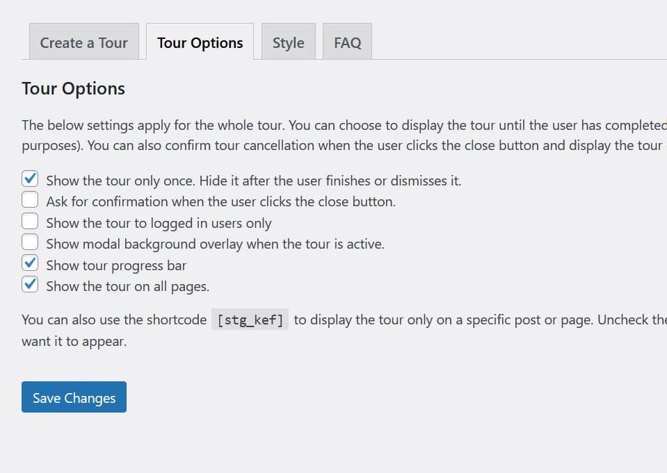 Simple Tour Guide plugin