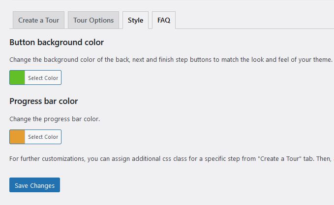 Simple Tour Guide wordpress plugin