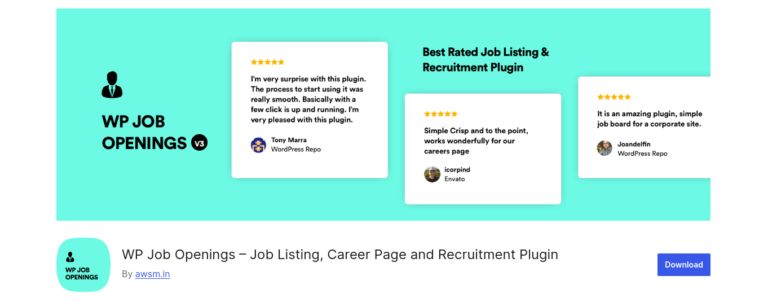WP Job Openings – Job Listing, Career Page and Recruitment Plugin