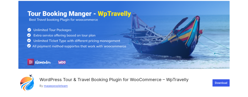 WordPress Tour & Travel Booking Plugin for WooCommerce – WpTravelly