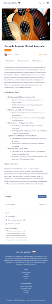 academia online de cursos venta wordpress