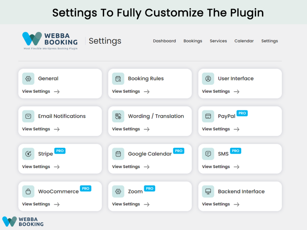 ajustes Appointment Booking and Scheduling Calendar Plugin – Webba Booking