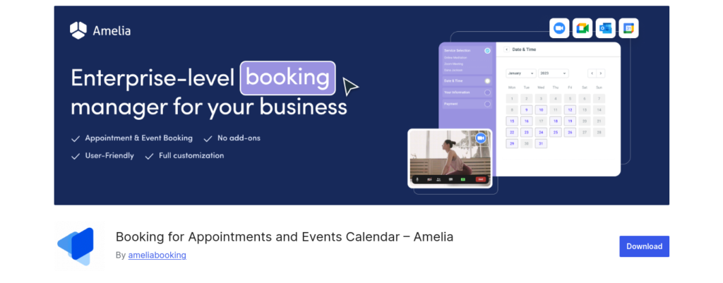 amelia wordpress