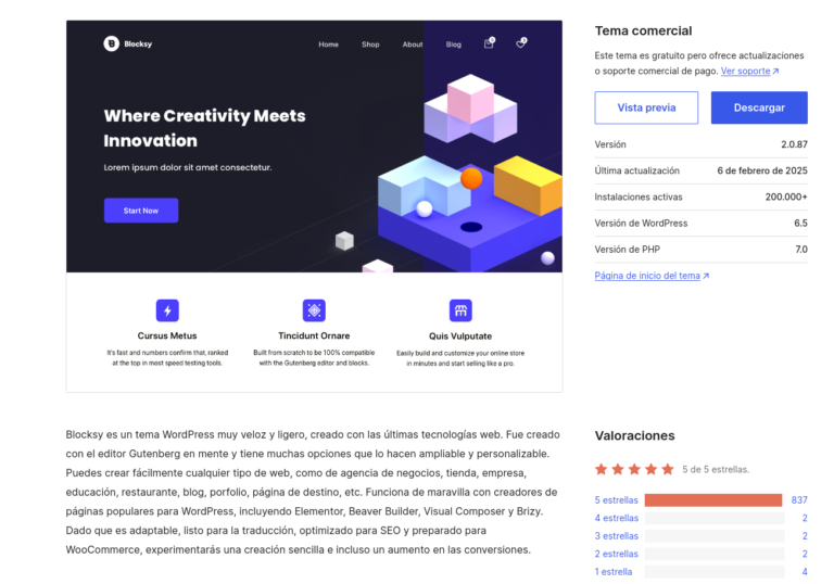 blocksy wordpress
