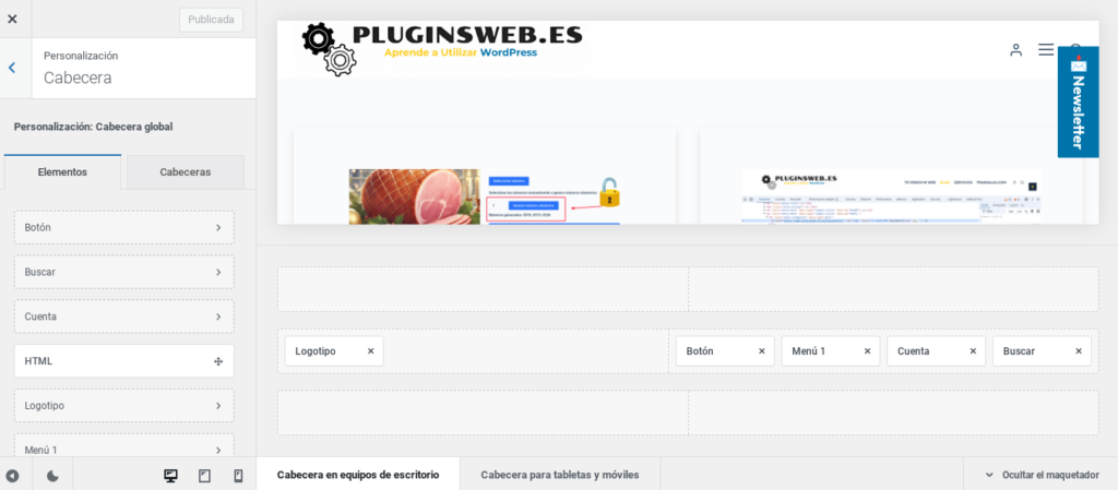 blocksy wordpress personalizar