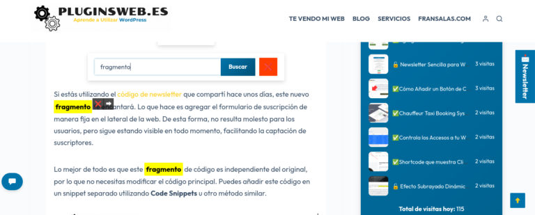 buscador con resaltado en cada entrada