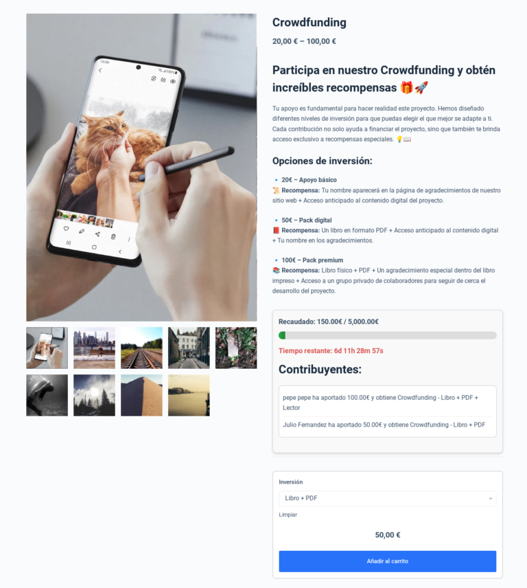 crowdfunding woocommerce