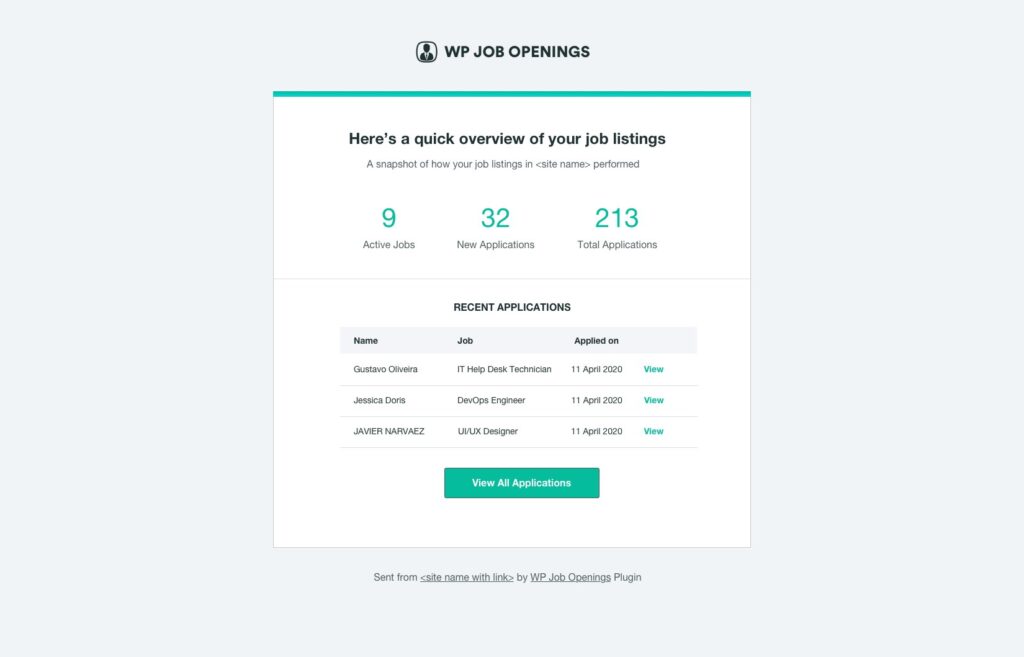 email WP Job Openings – Job Listing, Career Page and Recruitment Plugin