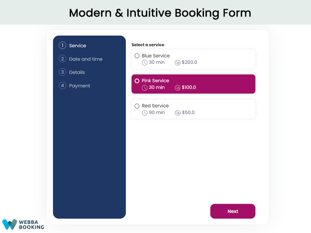 formulario Appointment Booking and Scheduling Calendar Plugin – Webba Booking