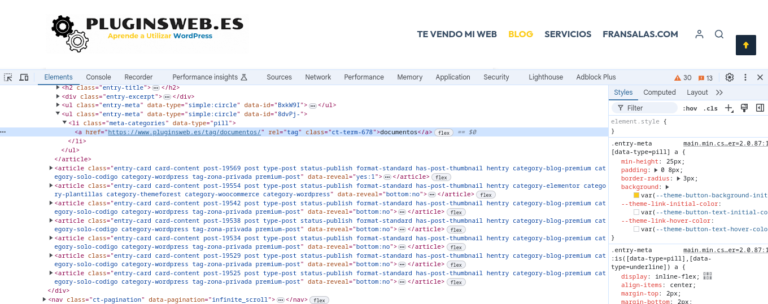 inspector de google chrome