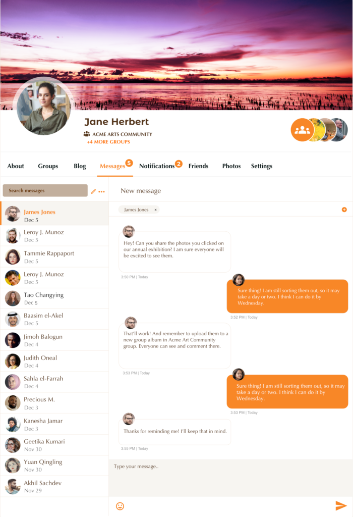 mensajeria ProfileGrid – User Profiles, Groups and Communities